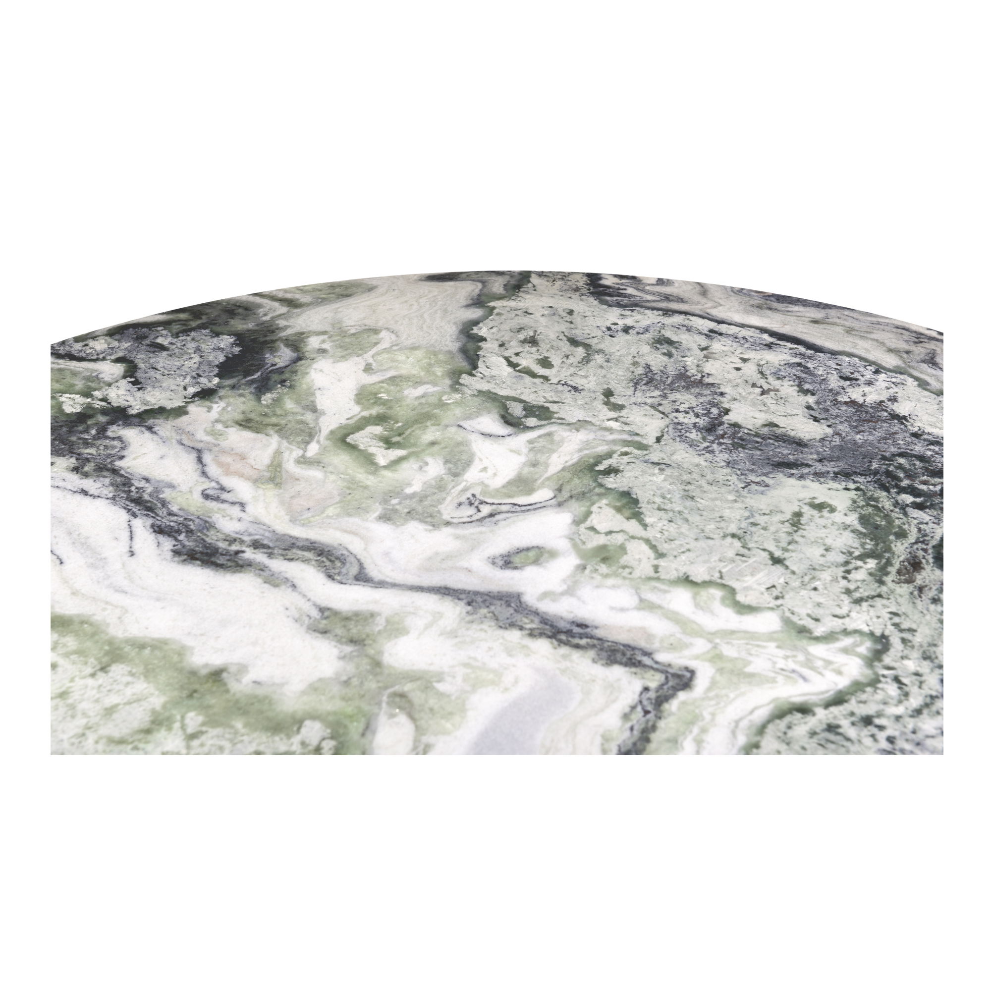 Celia Round Dining Table Green Onyx Marble, by Moe's Home, 48" width x 30" height x 48" depth View 6