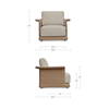 Meredith Outdoor Accent Chair Beige, Outdoor Chair by Moe's Home, 3'3.37" width x 2'6" height x 3'2.43" depth thumbnail 10