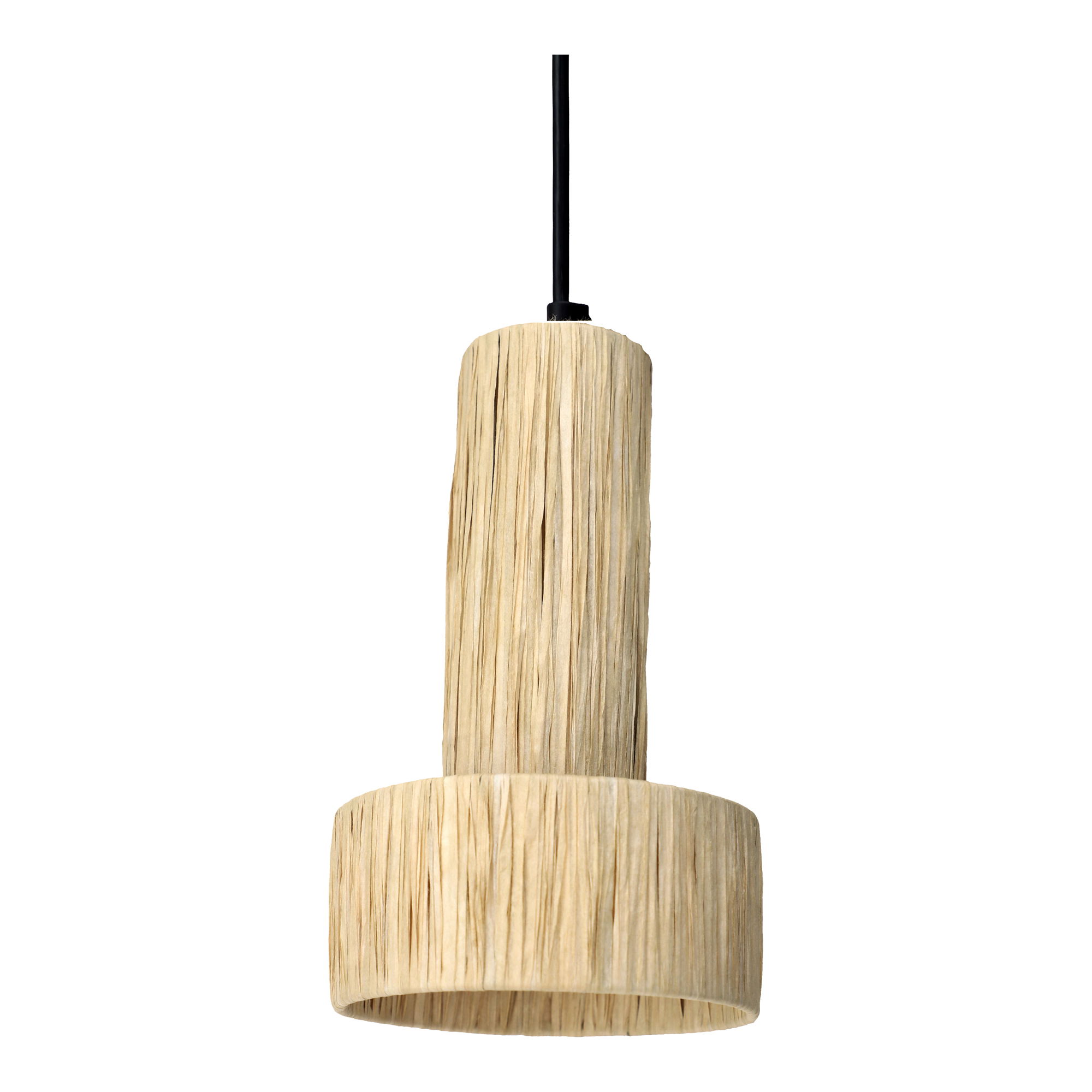 Shine Pendant Lamp Natural, by Moe's Home, 6" width x 9.5" height x 6" depth View 2