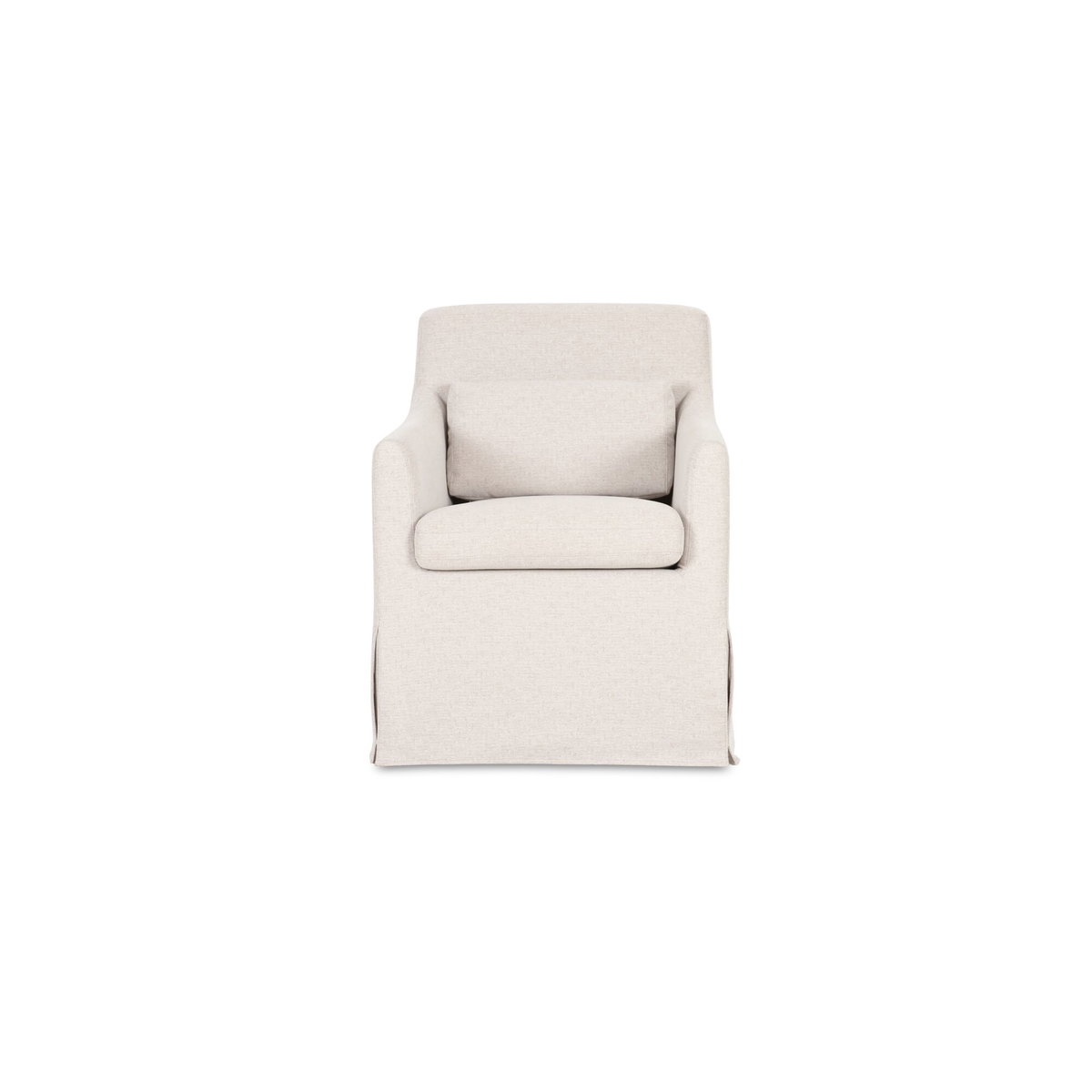 Lydia Slipcover Dining Chair Beige, by Moe's Home, 26.75" width x 34.3" height x 28" depth View 1