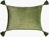 Cotton Velvet Lumbar Pillow Poly, Decorative Pillow by Surya, 13" length x 19" width thumbnail