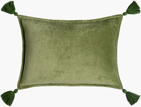 Cotton Velvet Lumbar Pillow