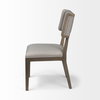 Tenton Open Back Dining Side Chair | Grey Fabric with Brown Wood, Dining Chair by Mercana, 23.5" length x 19" width x 36.75" height thumbnail 6