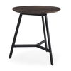 Todd Dark Brown Wood with Metal Legs Side Table, Side & End Table by Mercana, 22" length x 23" width x 22" height thumbnail 1