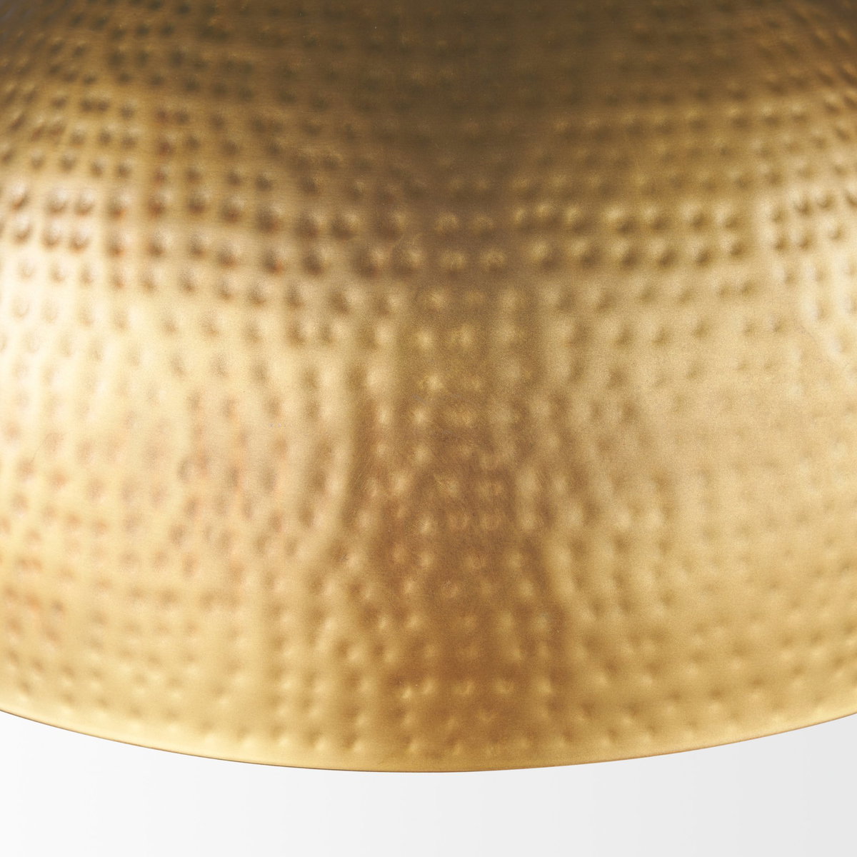 Karina 24' Round Brass-tone Hammered Metal Dome  Pendant Light, by Mercana, 24" length x 24" width x 15" height View 7