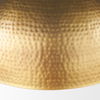 Karina 24' Round Brass-tone Hammered Metal Dome  Pendant Light, by Mercana, 24" length x 24" width x 15" height thumbnail 7