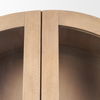 Suri Light Brown Wood with Glass Doors Arched Curio Cabinet, Cabinets & Sideboard by Mercana, 42" length x 18" width x 80" height thumbnail 10