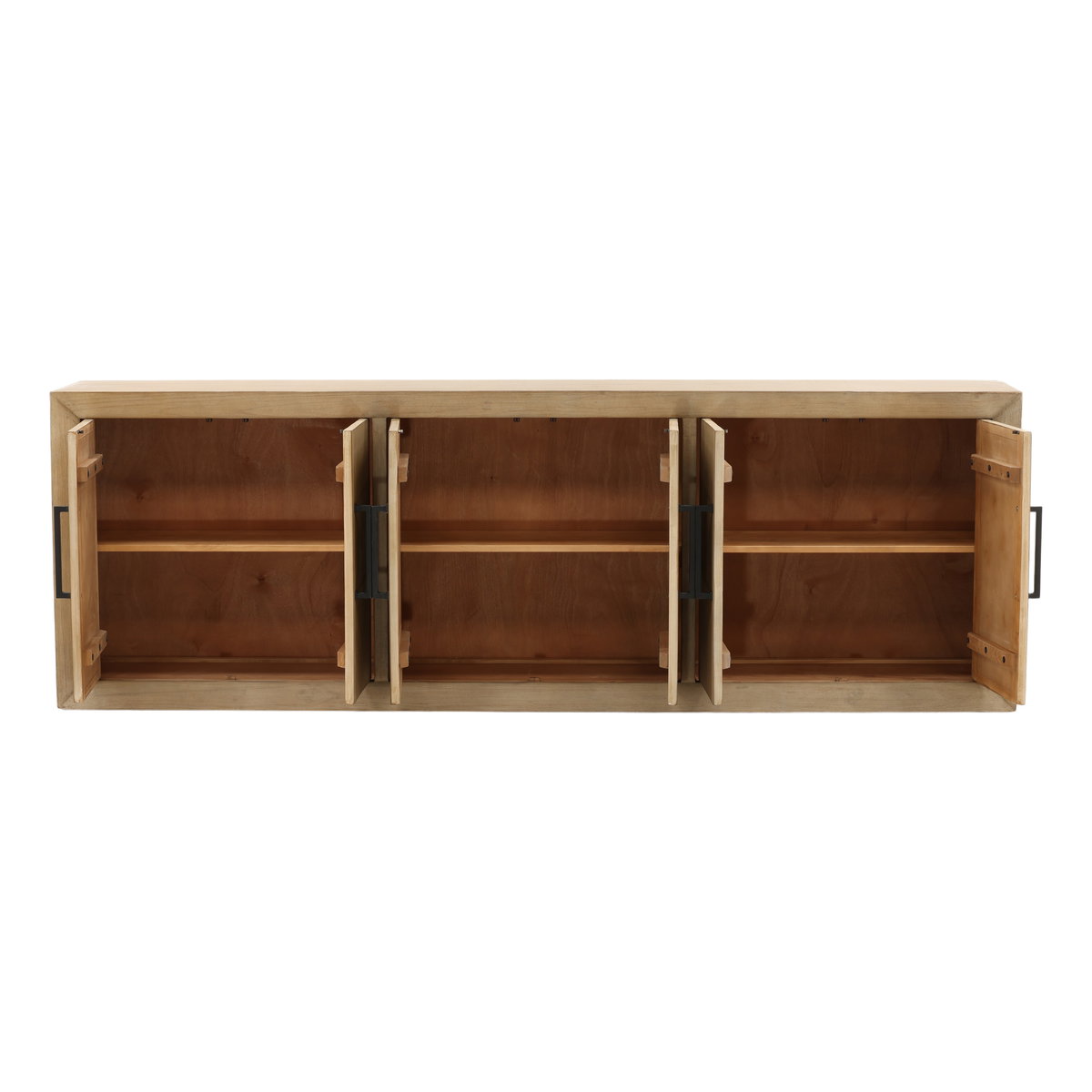 Sonya Sideboard Light Warm Wash 108', Sideboards & Buffet by Dovetail, 108" width x 36.25" height x 18" depth View 5