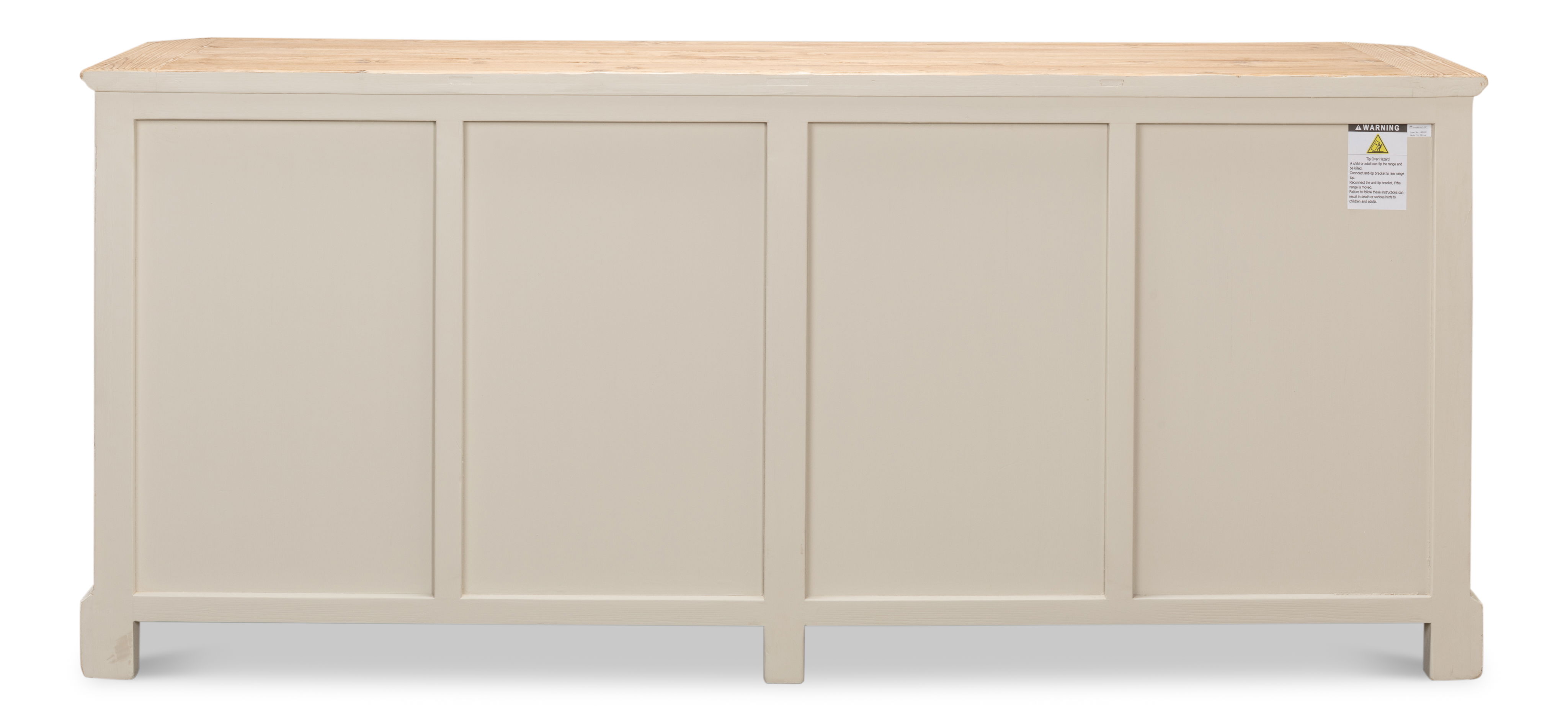 Antique Whitewash Sideboard  4 Door large image 