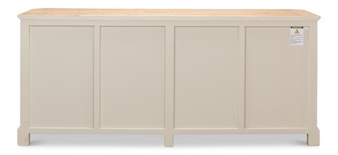 Antique Whitewash Sideboard  4 Door