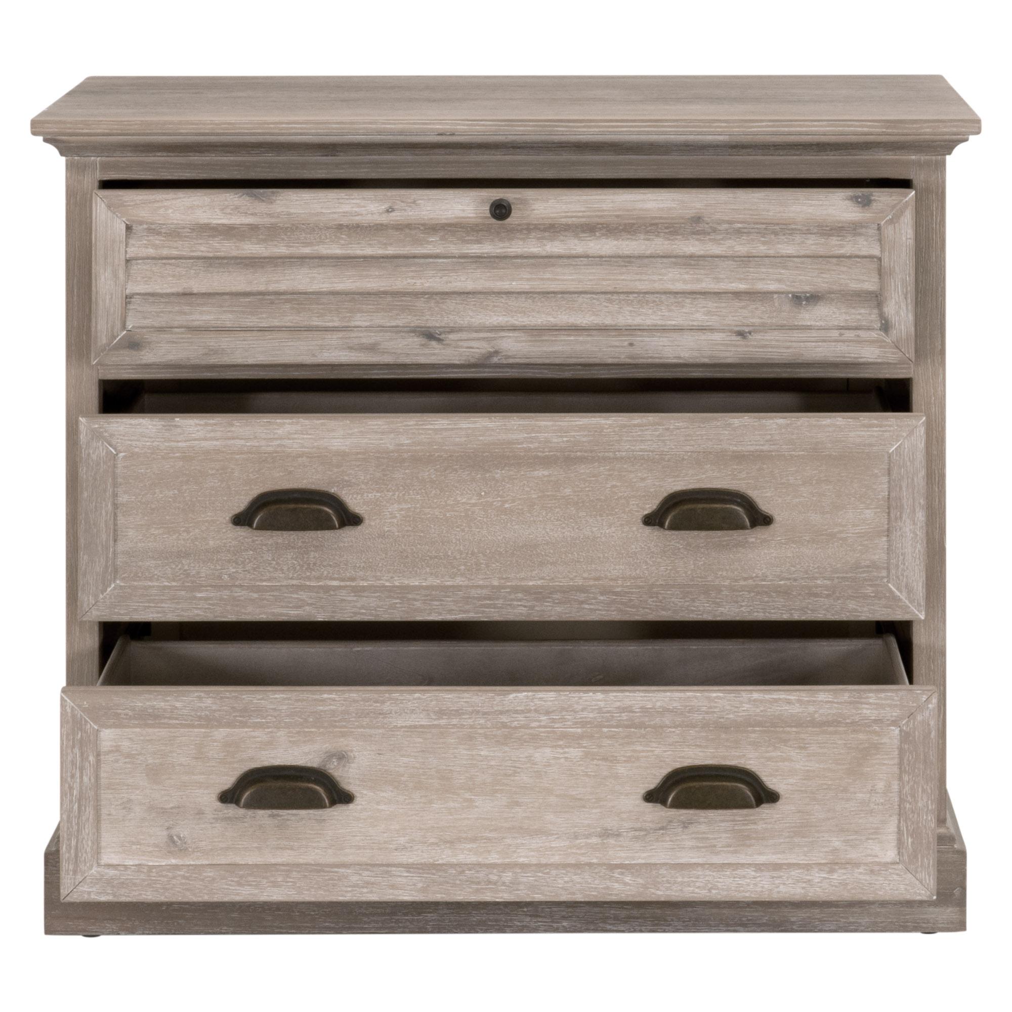 Eden 3-Drawer Nightstand, by Essentials for Living, 33" width x 29" height x 19" depth View 2