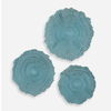 Ocean Gems Blue Wall Decor Set/3, Sculptural Wall Art by Uttermost, 22" width x 20.87" height x 3.94" depth thumbnail 1