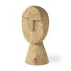Ivan Medium Wooden Head Sculpture, Decorative Object by Mercana, 5.12" length x 4.72" width x 11.81" height thumbnail 1