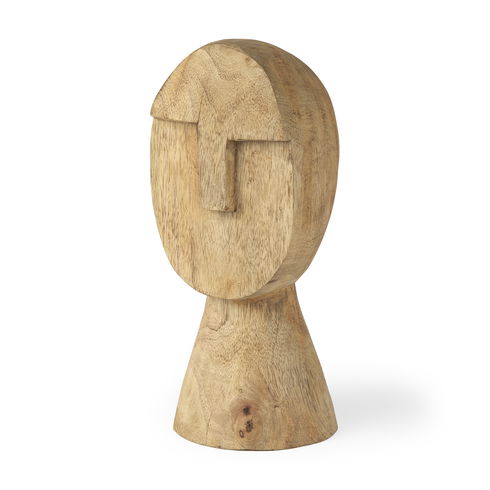 Ivan Medium Wooden Head Sculpture