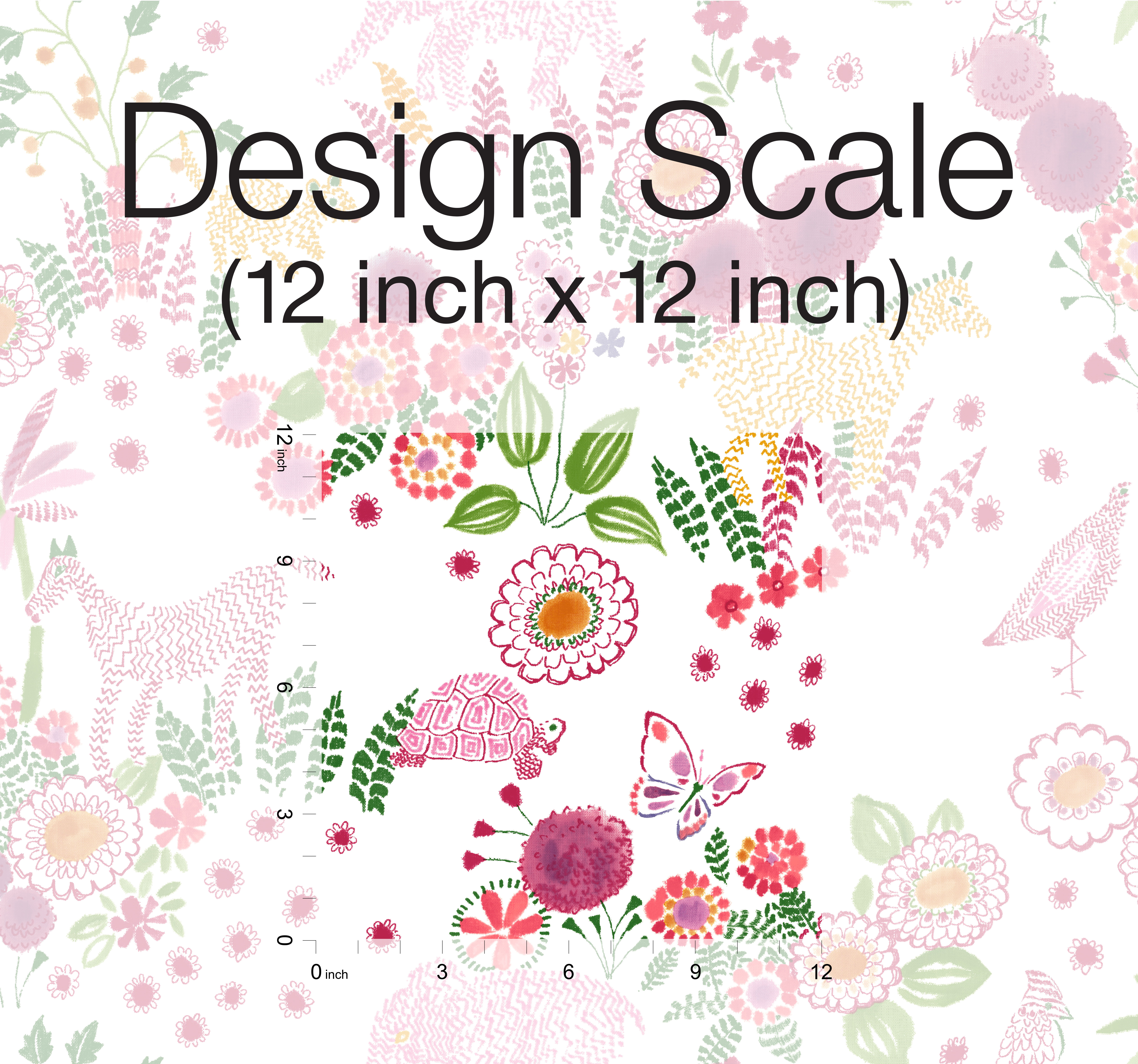 Reverie Pink & Green Peel & Stick Wallpaper, by York Wall, 20' length x 2'3" width x 0.02" depth View 4