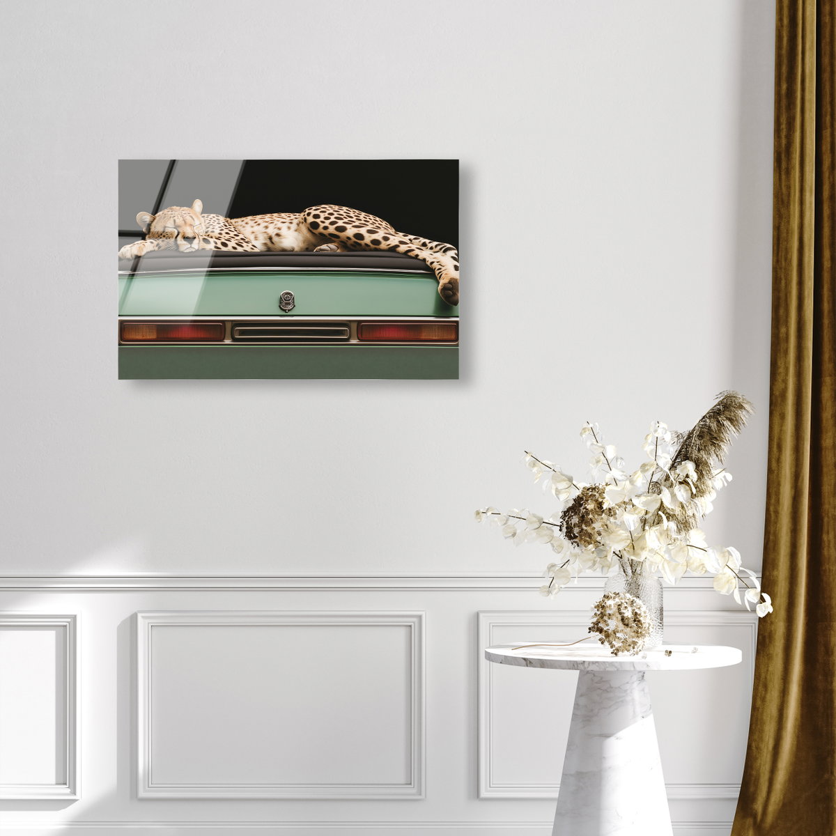 Sleepy Cadi Cheetah (No Embellishment), Art by Oliver Gal,  30x20 View 3