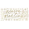 Season's Greetings Wall Decals With Metallic Ink, by York Wall, 3' length x 1'5.25" width x 0.02" depth thumbnail