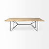 Papillion 84'L x 40'W Rectangular Dining Table | Modern | Blonde Wood & Black Metal | Seats 8, by Mercana, 84" length x 40" width x 30" height thumbnail 4