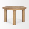 Soma 48' Round Dining Table | Modern | Light Brown Wood | Seats 4, by Mercana, 48" length x 48" width x 30" height thumbnail 6