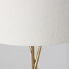 Ambrose  Gold Metal with Cream Fabric Shade Floor Lamp, by Mercana, 20" length x 20" width x 61.75" height thumbnail 10