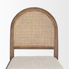 Elle Rounded Caneback Medium Brown Wood with Oatmeal Fabric Dining Chair thumbnail 9
