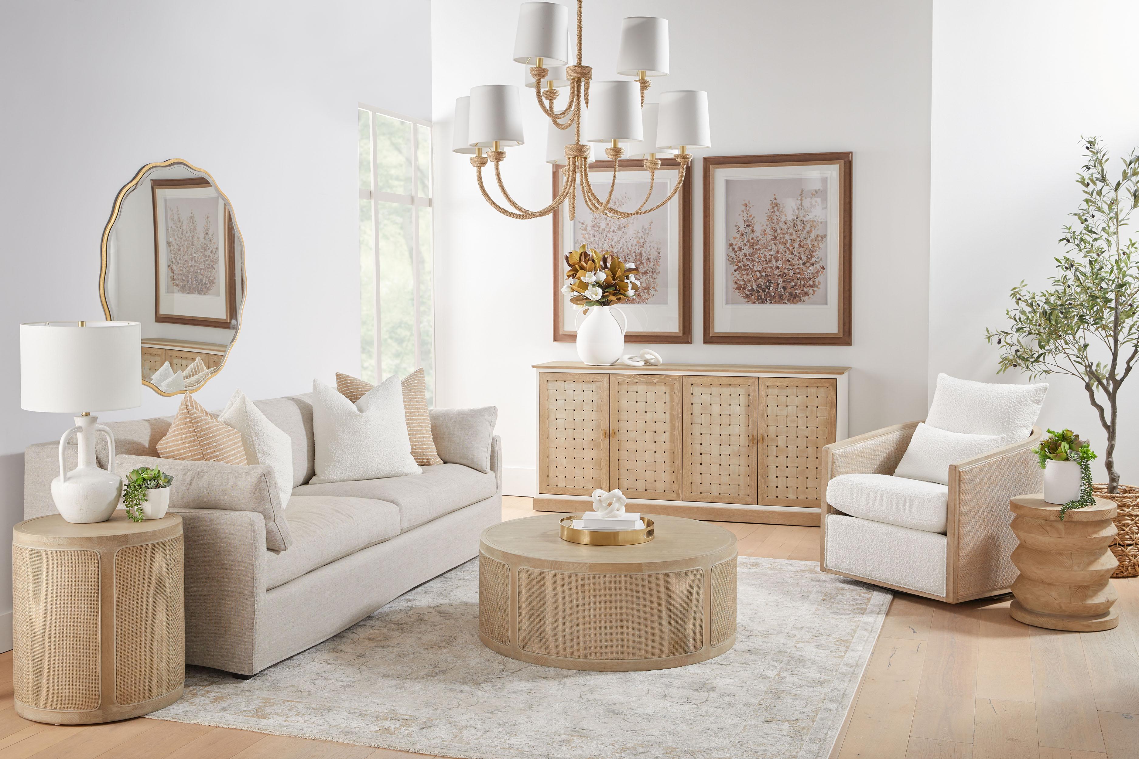 Cane End Table, Side & End Table by Essentials for Living, 21" width x 23.75" height x 21" depth View 14