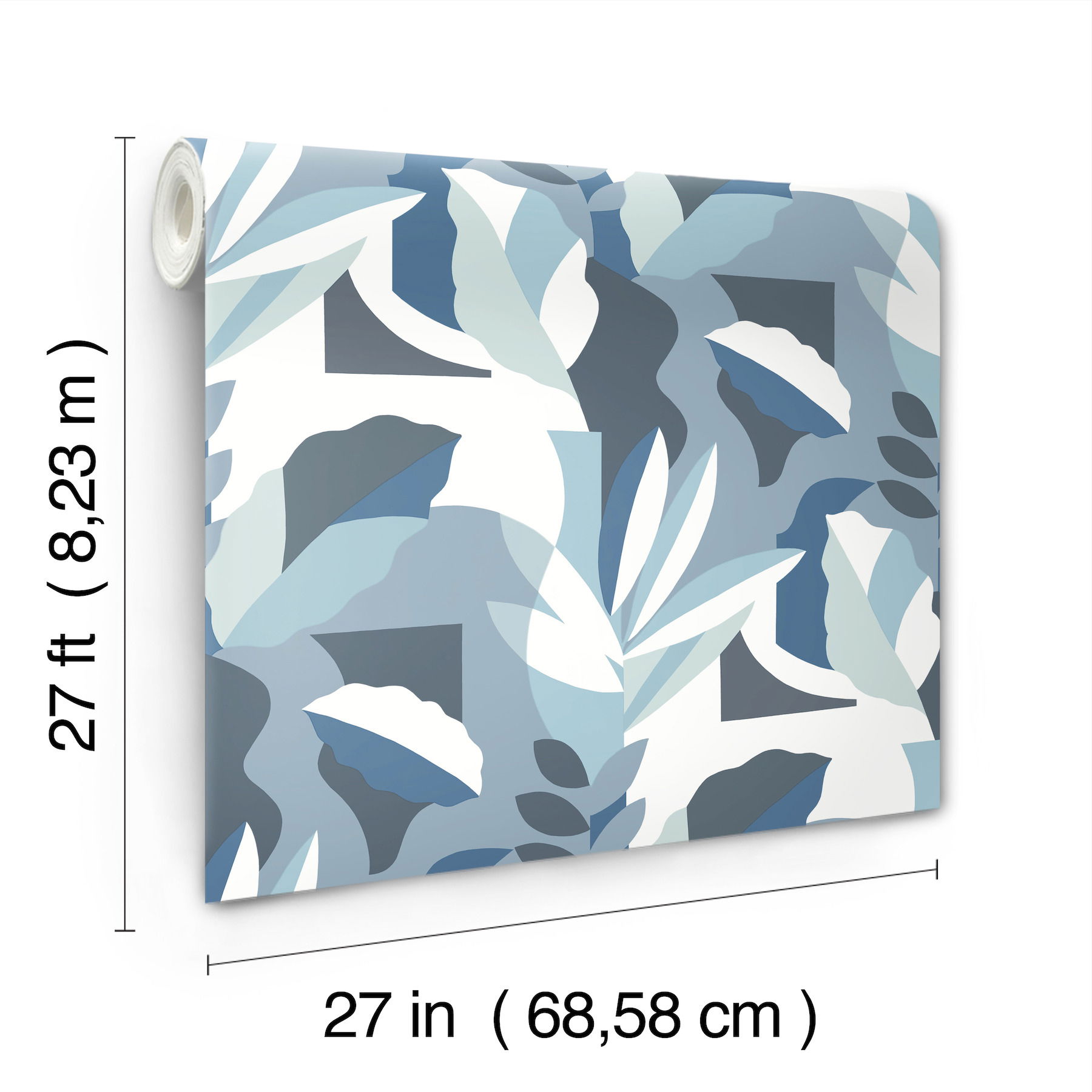 Papier Colle Blue Wallpaper large image 