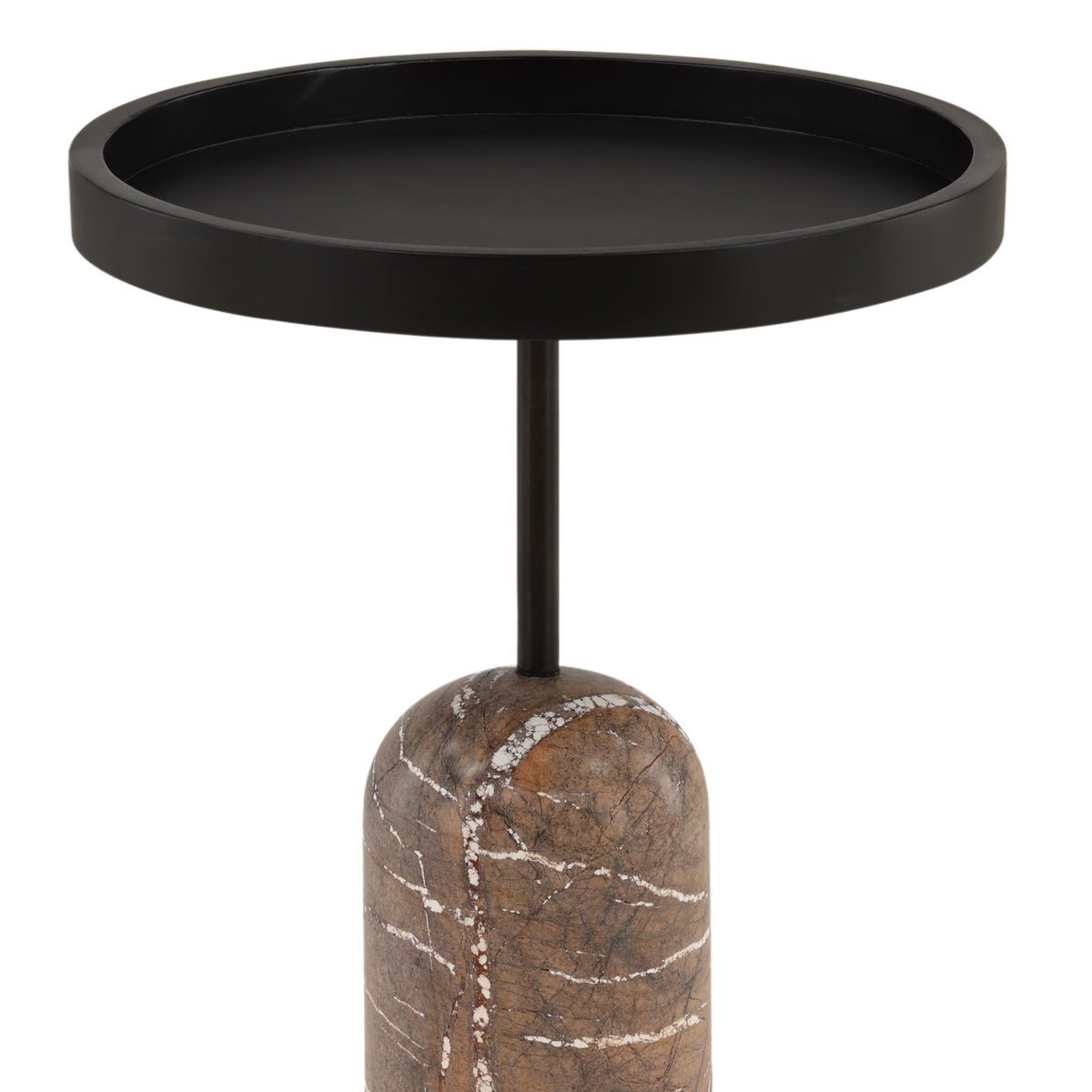 Saul End Table Brown, Side & End Table by Dovetail, 16" width x 24" height x 16" diameter x 16" depth View 3