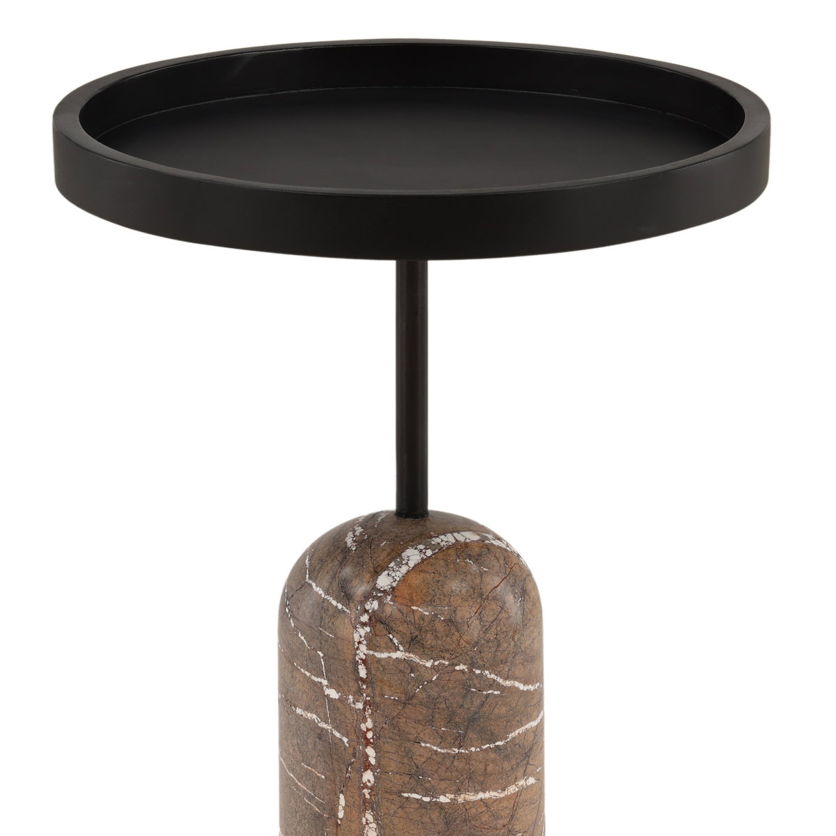 Saul End Table Brown, Side & End Table by Dovetail, 16" width x 24" height x 16" diameter x 16" depth View 3