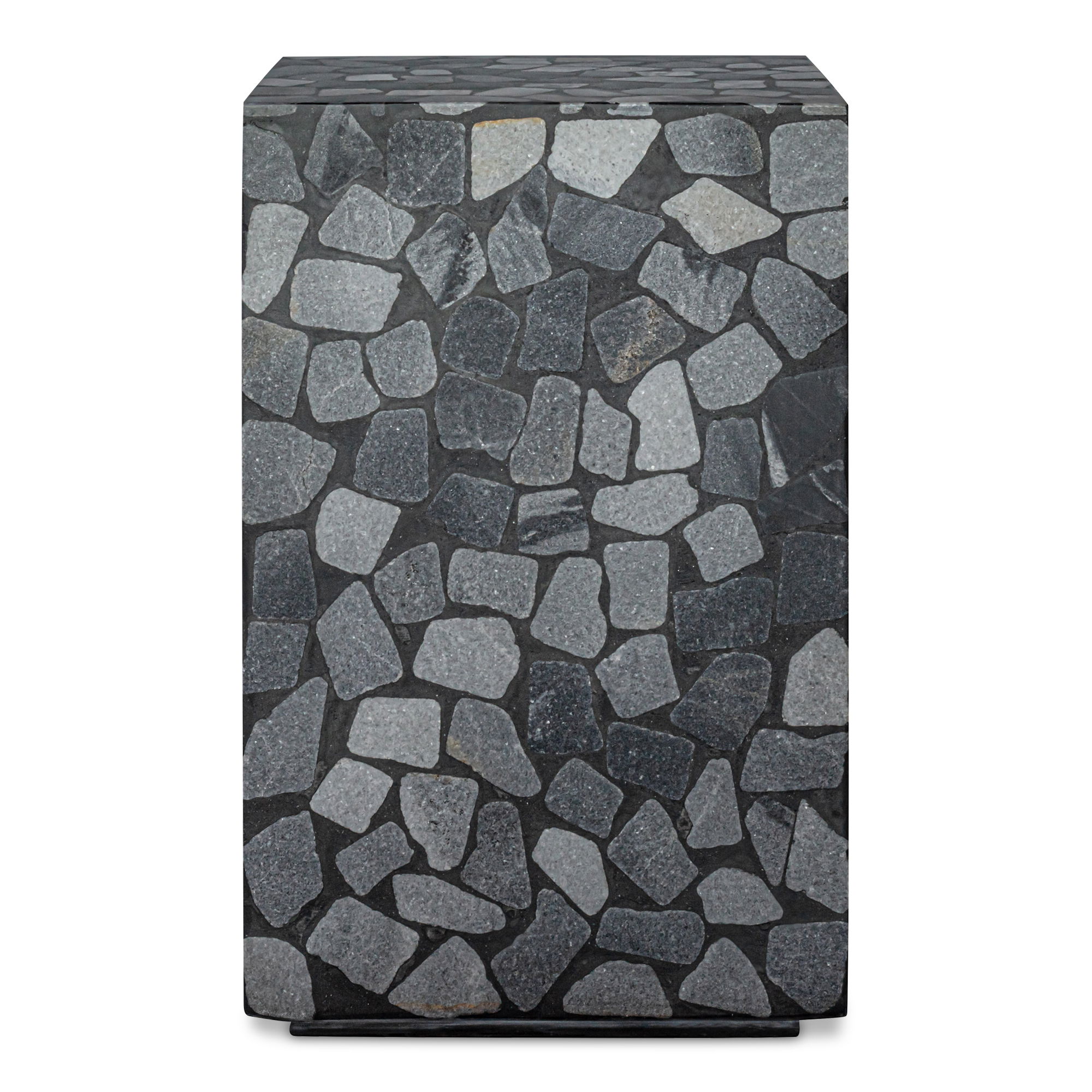 Kiri Outdoor Side Table Black, Outdoor Table by Moe's Home, 1'2.2" width x 1'10.4" height x 1'2.2" depth View 1