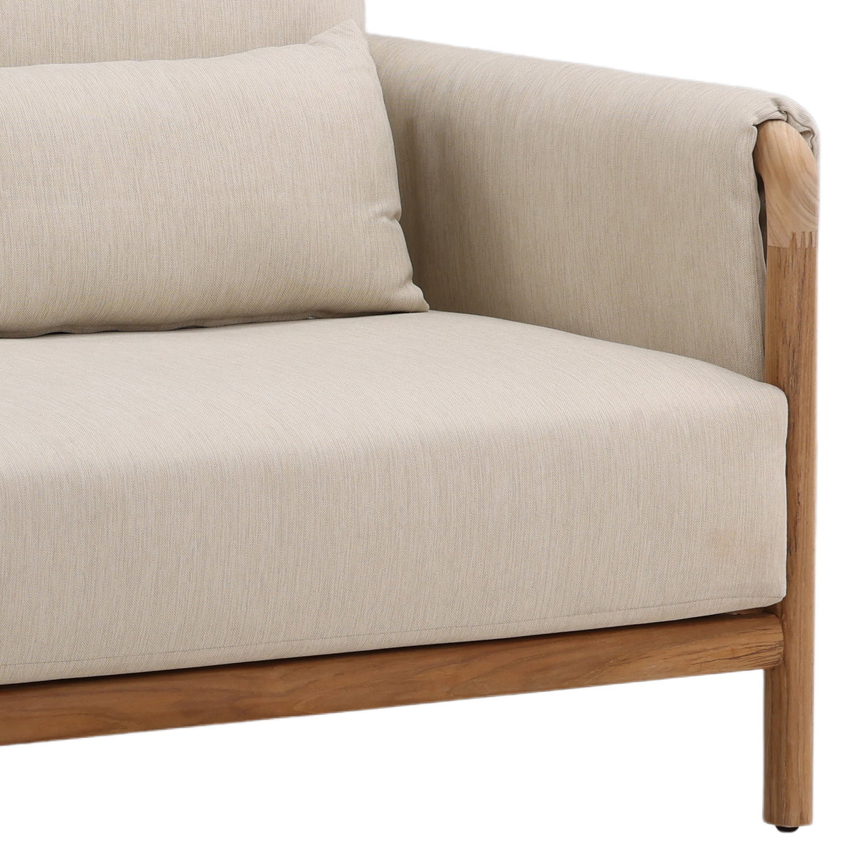 Milburne Outdoor Sofa Beige, Sofas & Sectional by Dovetail, 88" width x 35.35" height x 34" depth View 5