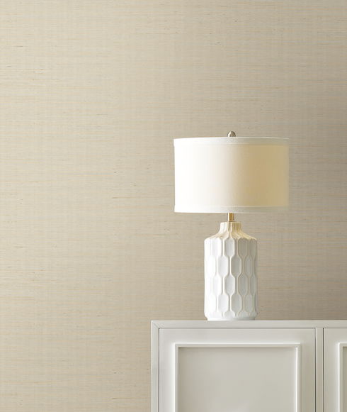 Maguey Sisal Silver Wallpaper