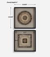 Intertwine Knit Paper Shadow Box Set/2, Art by Uttermost, 23.62" width x 23.62" height x 2" depth thumbnail 3