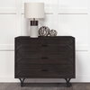 Giselle I 40L x 16W Dark Brown Fir Veneer 3 Drawer Accent Cabinet, Cabinets & Chest by Mercana, 39.96" length x 15.94" width x 31.89" height thumbnail 2