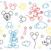 Disney Mickey Mouse Line Art Red Peel & Stick Wallpaper, by York Wall, 18'10.8" length x 1'6" width x 0.02" depth thumbnail