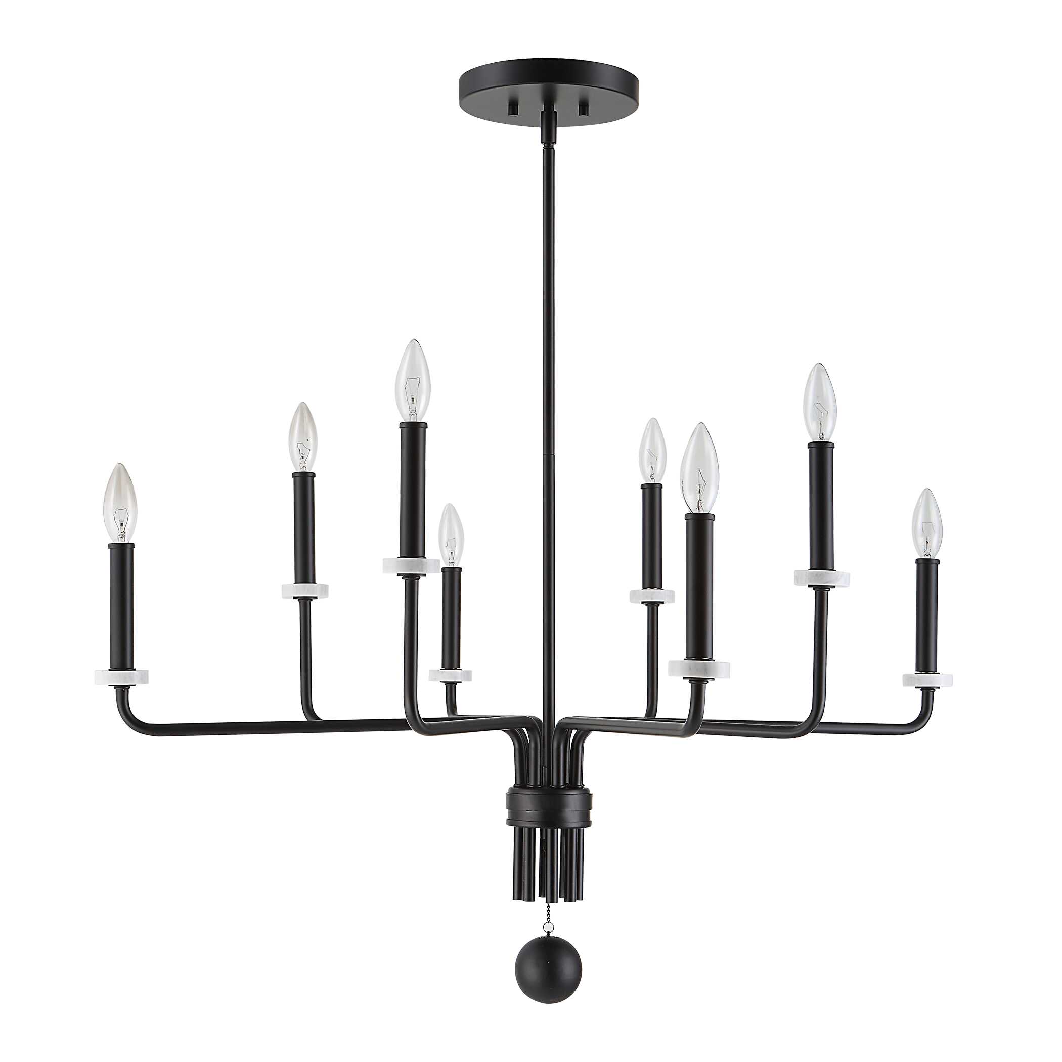 Ebony Elegance 8 Light Chandelier large image 