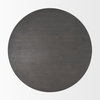 Maxwell 34' Dark Brown Wood with Black Metal Pedestal Base Round Coffee Table, by Mercana, 34" length x 34" width x 16" height thumbnail 7