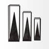 Memphis II (Medium) 4L x 4W Black Metal Pyramid In A Square Frame, Decorative Object by Mercana, 3.94" length x 4" width x 12.99" height thumbnail 5