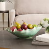 Lila Green Glass Bowl, Decorative Tray by Uttermost, 17.25" width x 5.5" height x 12.5" depth thumbnail 2