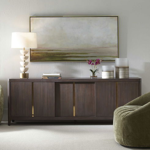 Hazy Lake Framed Landscape Art