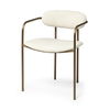 Parker I Cream Fabric Seat Gold Metal Frame Dining Chair thumbnail 0