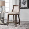Purcell Leather Counter Stool, Counter & Bar Stool by Uttermost, 19" width x 40" height x 22" depth thumbnail 7