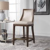 Purcell Leather Counter Stool, Counter & Bar Stool by Uttermost, 19" width x 40" height x 22" depth thumbnail 7
