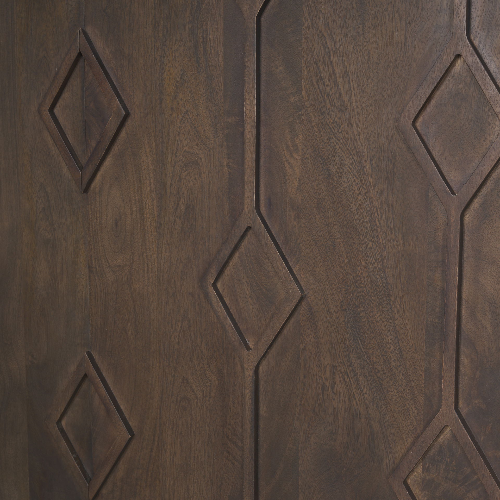 Heera Dark Brown Diamond Motif with Shelf Accent Cabinet, Cabinets & Chest by Mercana, 36" length x 16.25" width x 32" height View 11