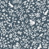 Magnolia Home Fox & Hare Navy Peel & Stick Wallpaper, by York Wall, 20' length x 1'8.5" width x 0.02" depth thumbnail 1