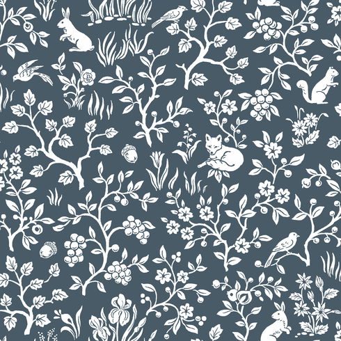 Magnolia Home Fox & Hare Navy Peel & Stick Wallpaper