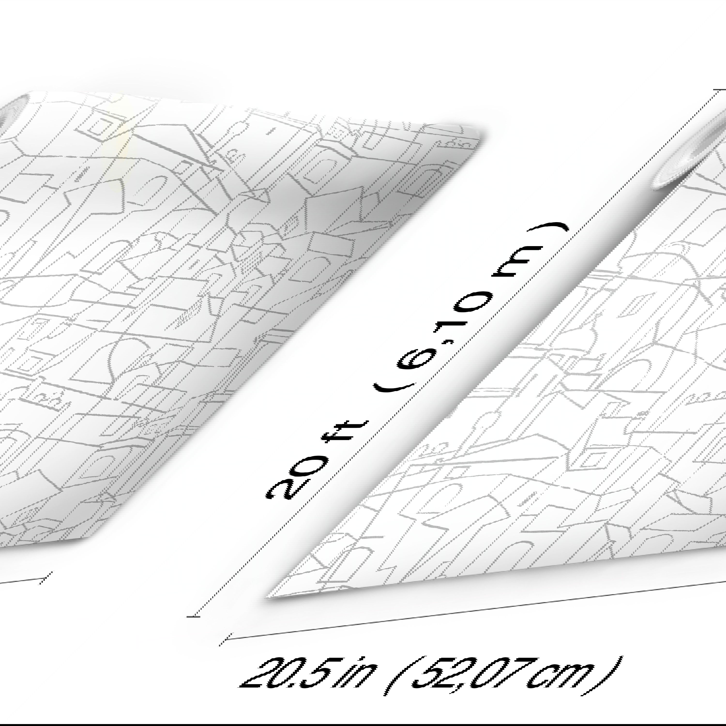 Cubist Cityscape Grey Peel & Stick Wallpaper large image 