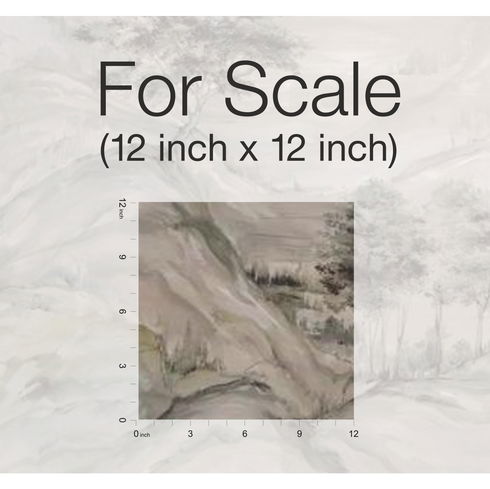 Misty Mountain Taupe Wall Mural