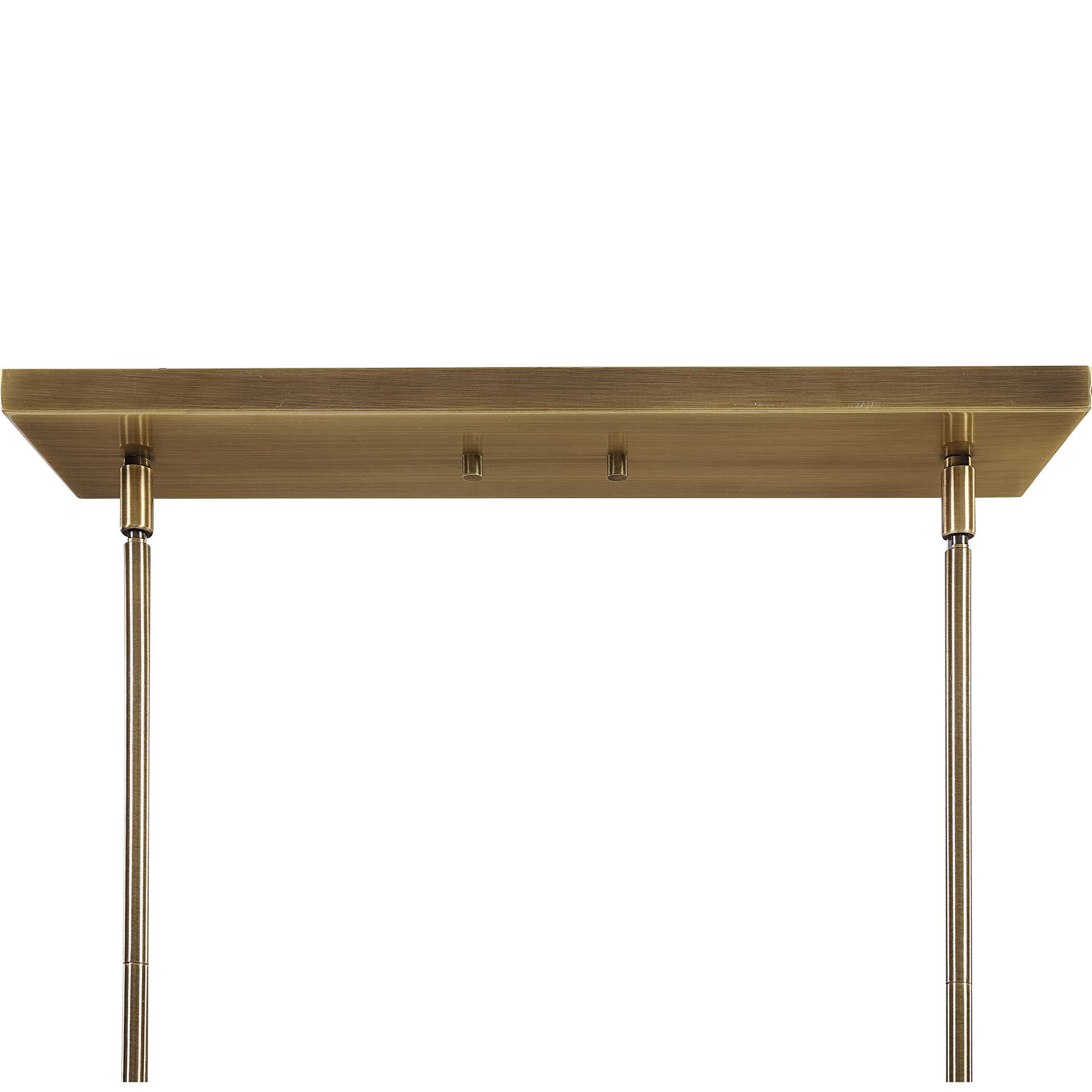 Brookdale Industrial 3 Light Linear Chandelier, Ceiling Light by Uttermost, 43.87" width x 14.75" height x 13" depth View 6