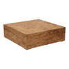 Nash Coffee Table Honey Brown Burl, by Moe's Home, 40" width x 12" height x 40" depth thumbnail 2